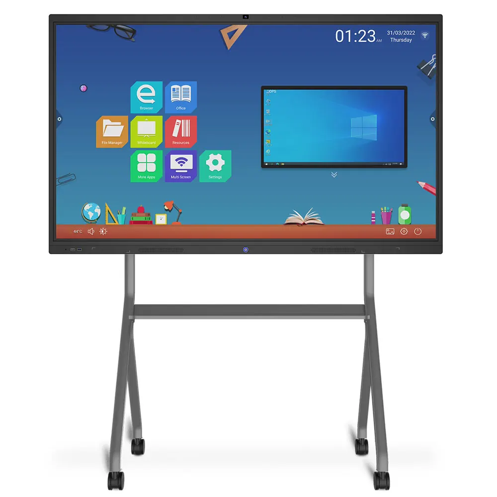 Poling 55 To 98 Inch Interactive Board Whiteboard Teaching Smart Board With All In One For Smart Classroom School Prices