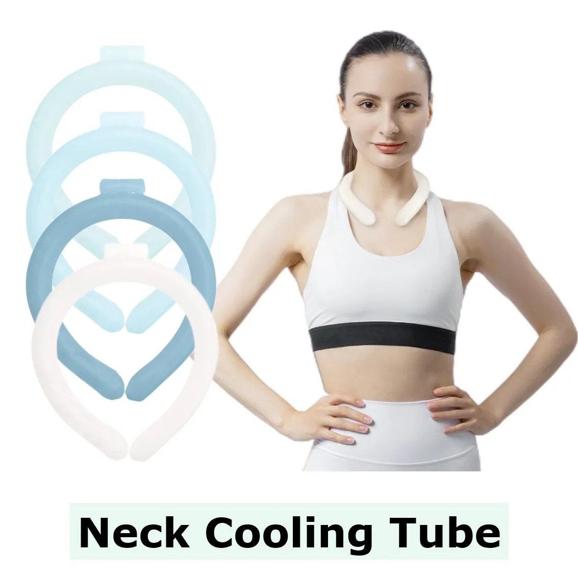 Premium Self Freeze Tube Type TPU Summer Heat Flashes Self Cool PCM Neck Cooling Tube