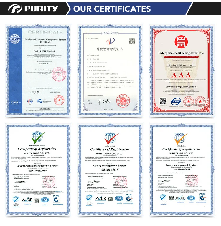 Purity 1.5hp Price Vertical Multistage Centrifugal Pumps For Construction