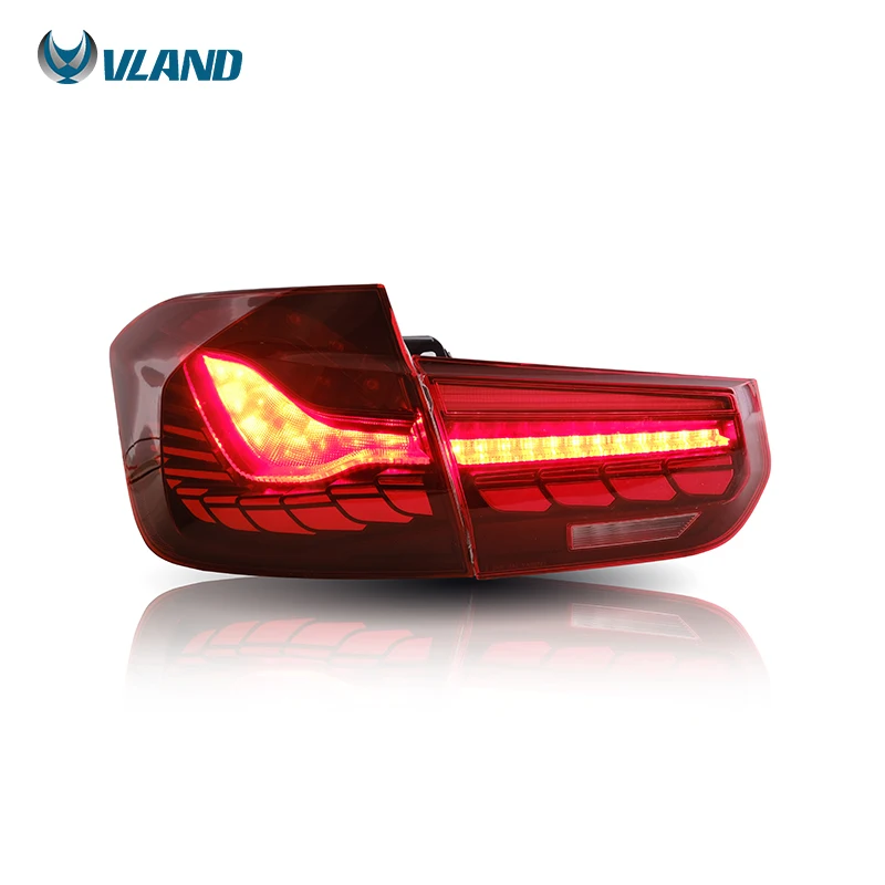 Vland GTS Style Led Rear Lamp 2013-2019 M3 320 325i Tail Light Lamp Smoked color For BMW F30 F35 F80