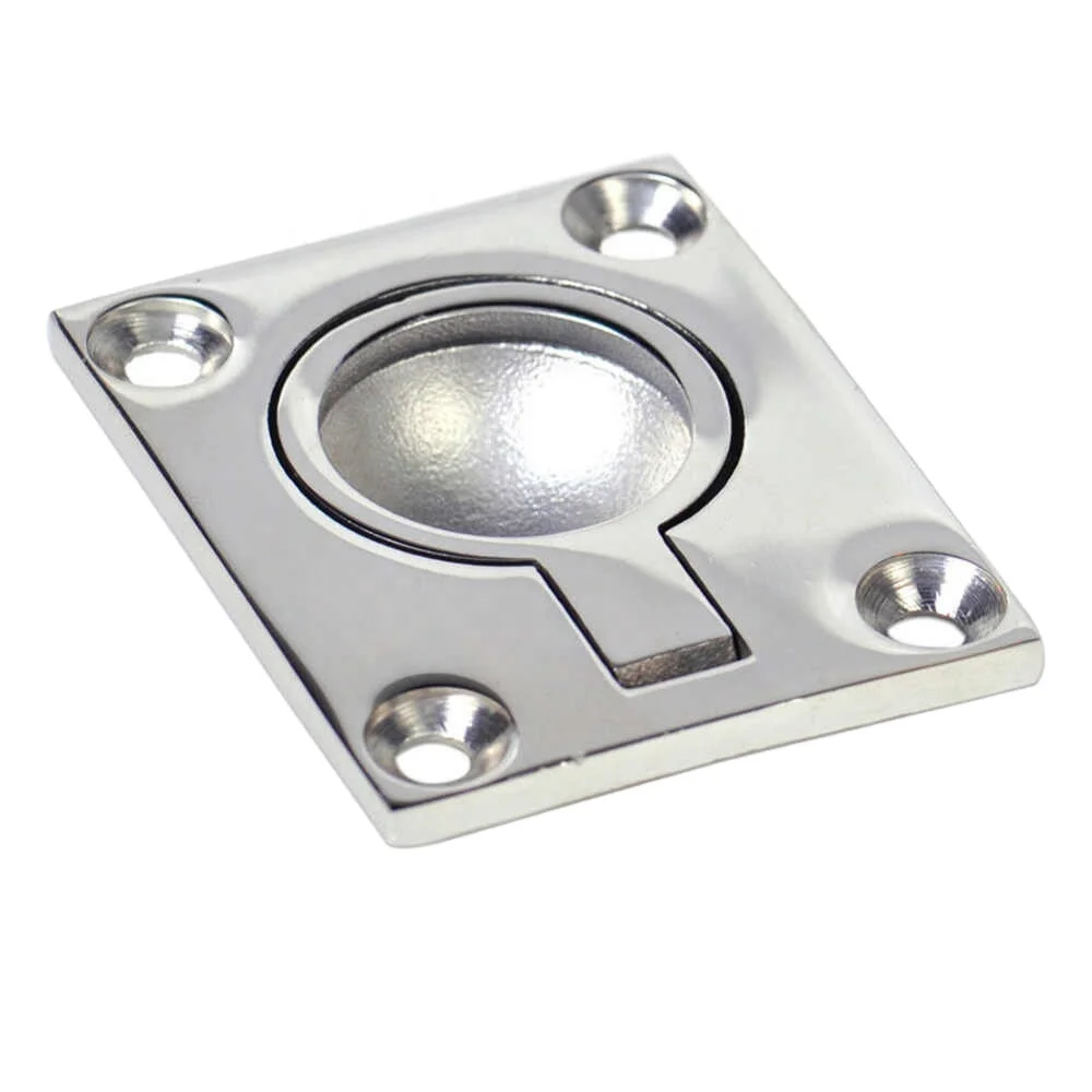 4.8x3.8cm Marine Deck Cover Handle Boat Deck Hatch Cabinet Drawer Lifting Handle Pull Ring Flush Mount Boat Accessories Marine