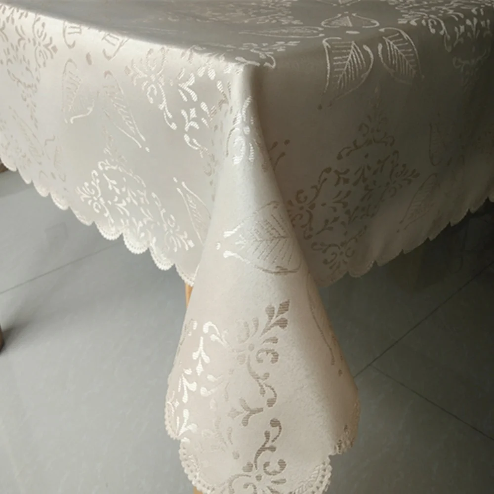 Wholesale Luxury Gold Party Jacquard Tablecloth