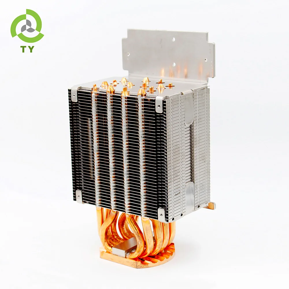 High Power Led heat sink Customized aluminum zipper fin heatsink with heat pipe