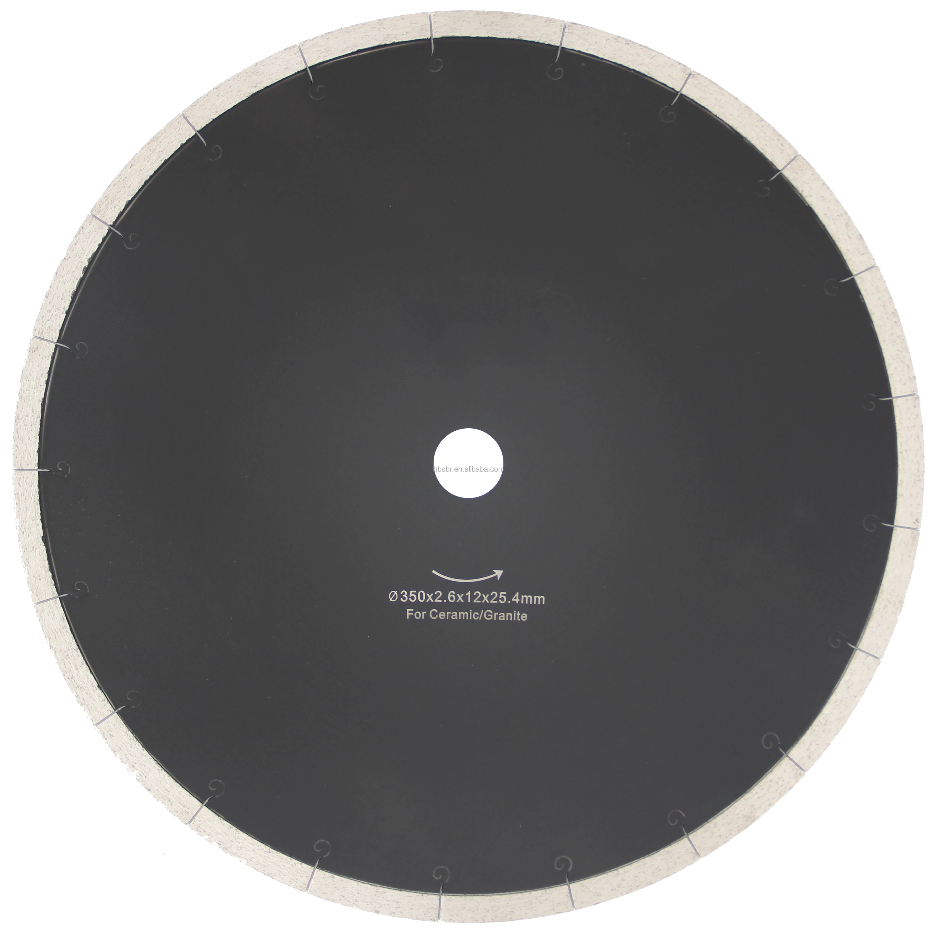 105mm-350mm Hot press sintered diamond saw blades continuous rim blade with J slot for tile ceramic porcelain and glass cutting