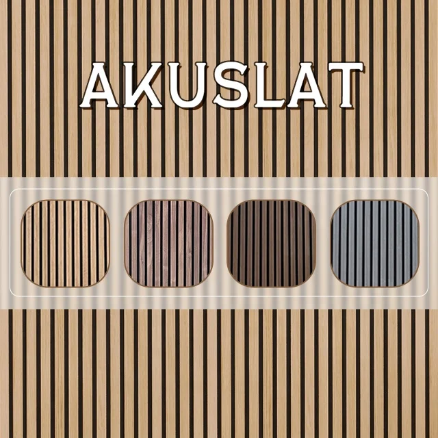 Akupanel Natural Oak wood acoustic wall panels wood panels wall decor interior ceiling panels  for music studio