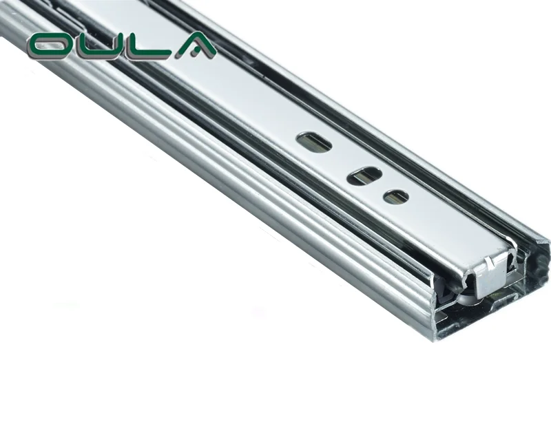 Modern 3-Fold Full Extension Ball Bearing Drawer Slide Factory High Quality Zinc Finish for Cabinets & Furniture for Kitchen Use