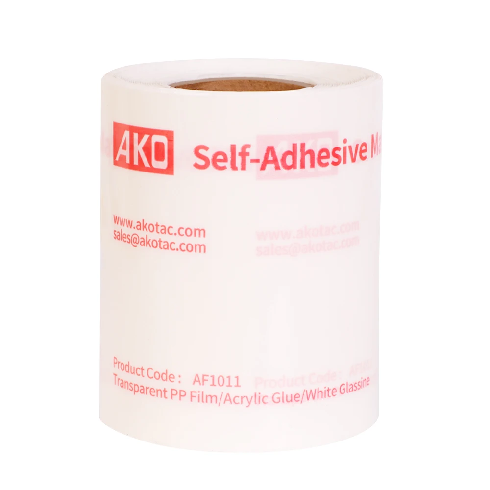 50um PP Transparent Self Adhesive Paper Jumbo Stock Roll Polypropylene PP Clear Label Material Jumbo Label