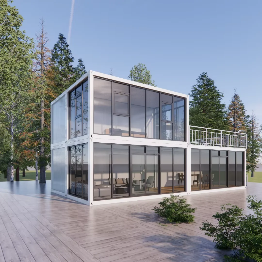 Flat Pack House Kit  3 Bedroom Low Prices Prefabricated Barn Homes Double Story Flat Pack House