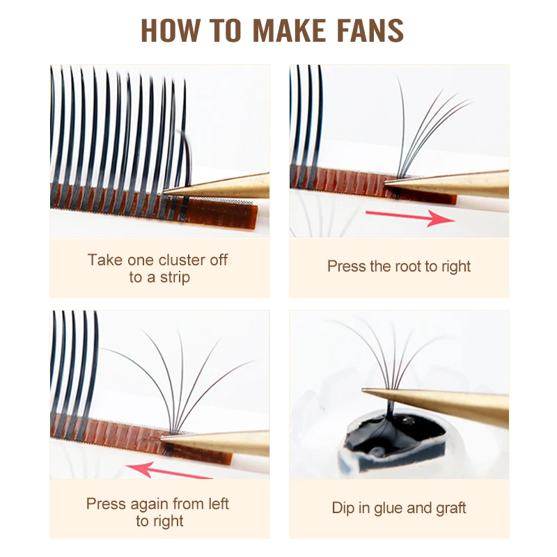 Черные 5D шипы сказочные флоры накладные ресницы