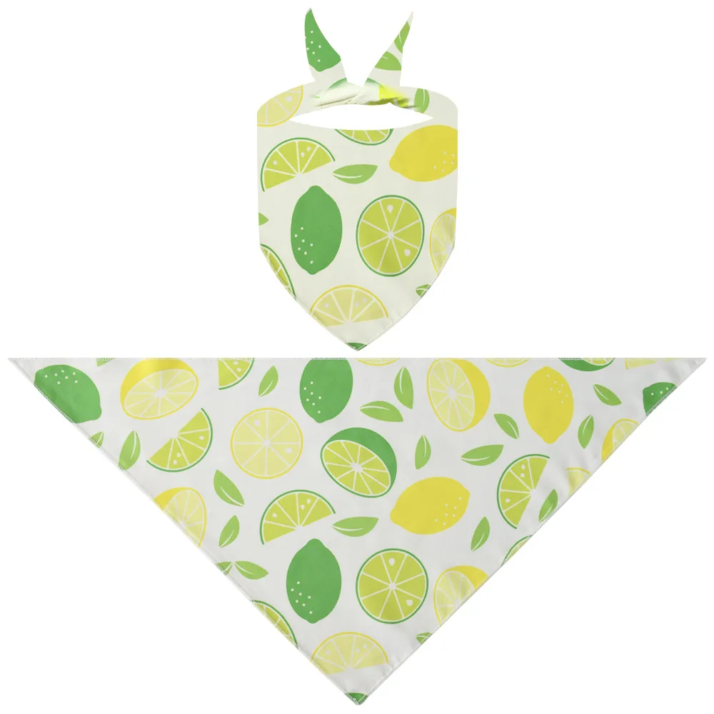 Fruit Lemon watermelon Wholesale Pet triangle towel Pet supplies Cat and dog bib drool towel Pet store supplies