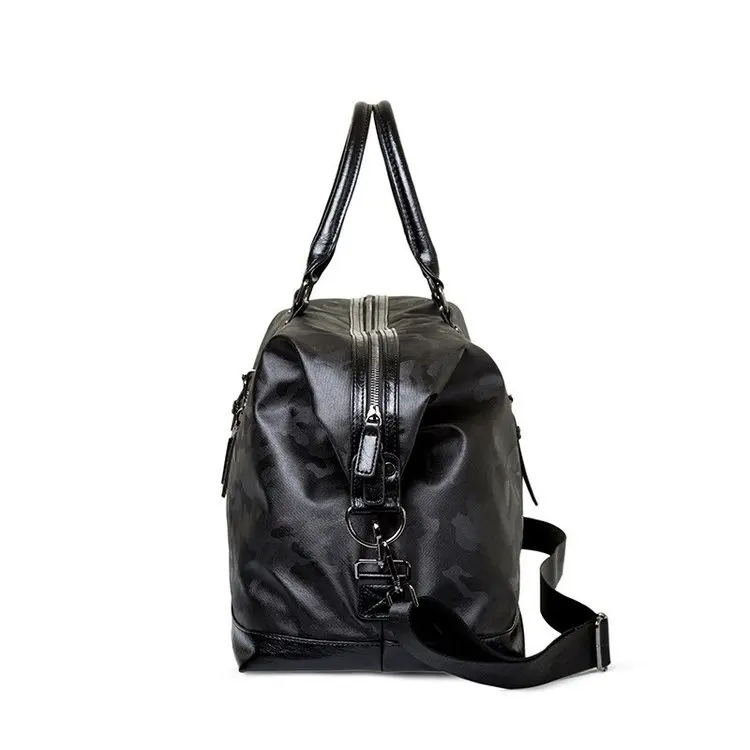 
High Quality Custom Mens Leather travel tote duffel shoulder bag PU Leather luggage bag travel luggage 