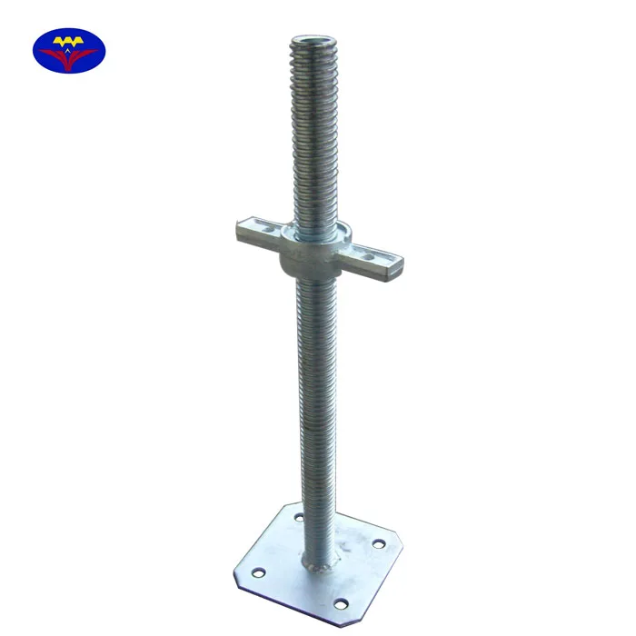 Height Adjustable Hollow Screwed/Threaded Jack Base for Construction Metal Scaffolding