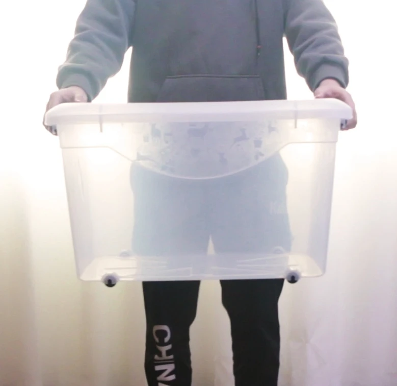 Extra Large Home Storage Containers 163L Stackable Plastic Storage Bins for Clothes Toys