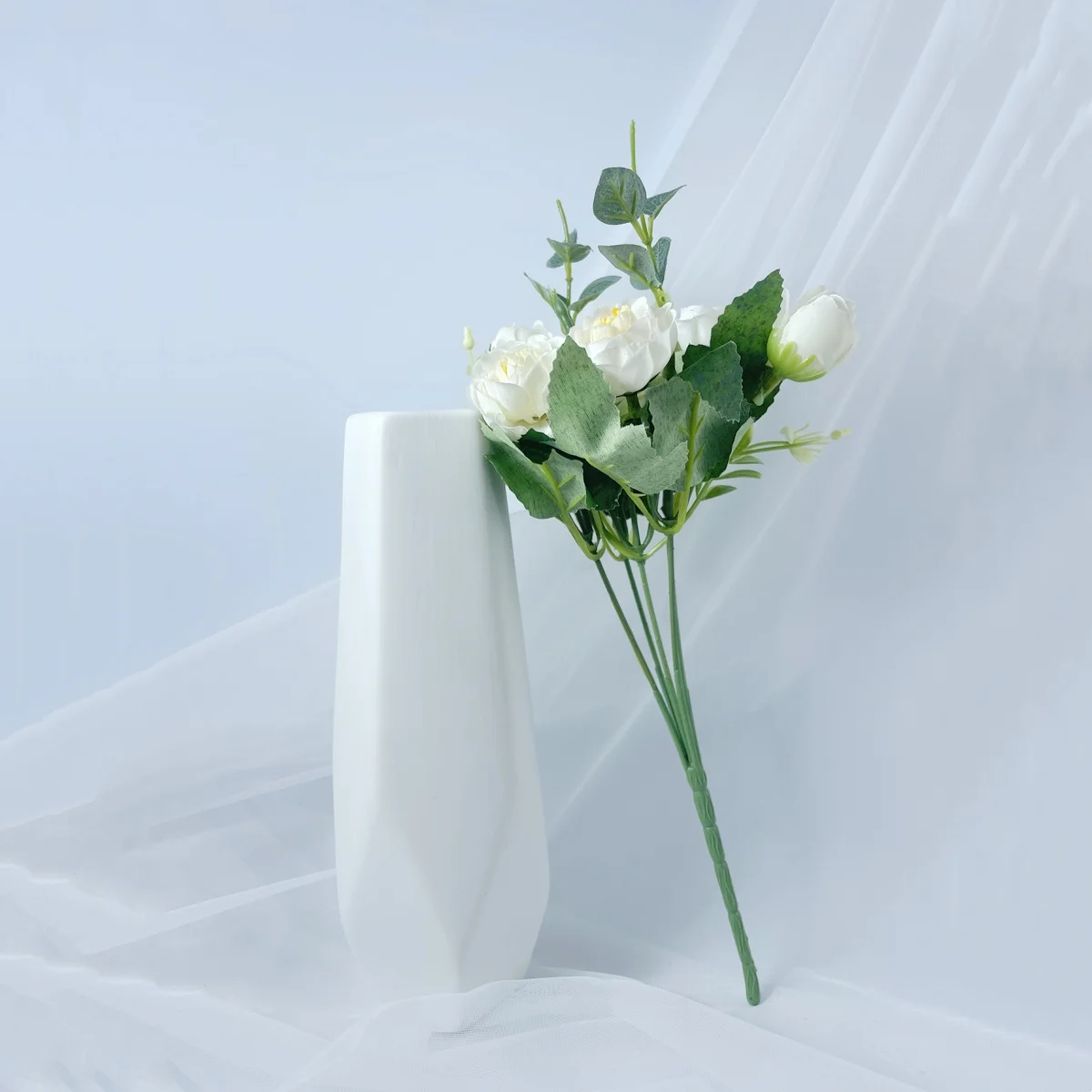 Simulated flower peonies sprigs Sweet and cute wedding decoration flowers shoot gift props bouquet