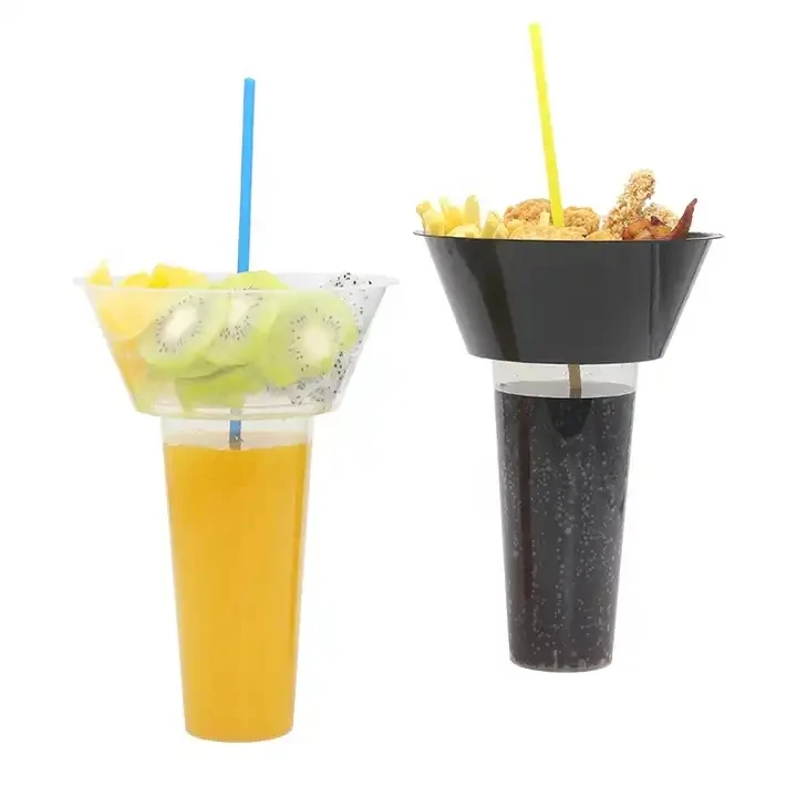 Hot selling PP material fried chicken container disposable plastic cup snack tray for beverage cup