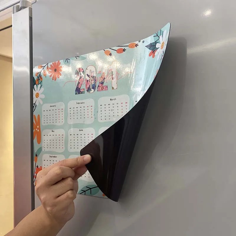 Custom Design Advertising Promotional Magnetic Calendar Business Fridge Magnet Sticker