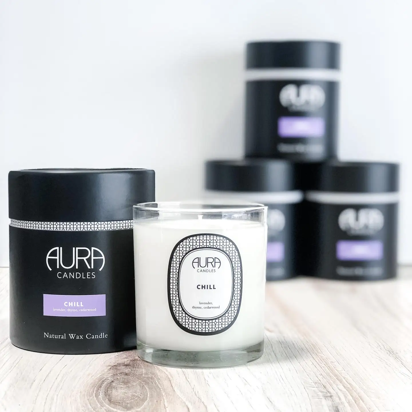 Biodegradable Black kraft Candle glass jars Round cardboard gift box scented luxury paper tube