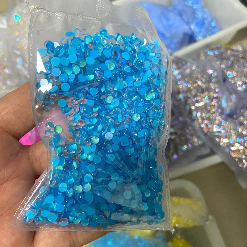 Hot Mix Size Non Hotfix Rhinestone Mermaid Tear Glass Rhinestones Flat Back for Nail