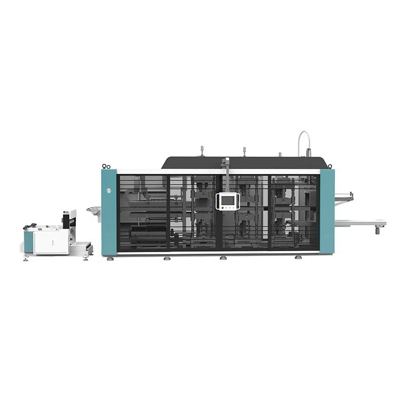 Three Station Servo Motor Drive Vacuum Forming Pp Jelly Box Making Machine Three-station positive pressure blister machine