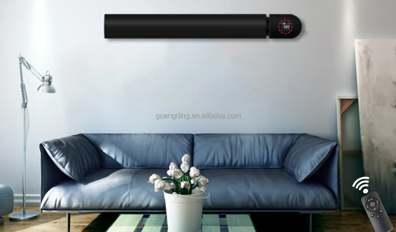 2400W Far Infrared Wall-Mounted IR Heater with Big LED Display Smart Home Control Remote PTC Timer WiFi Connectivity for RV Use