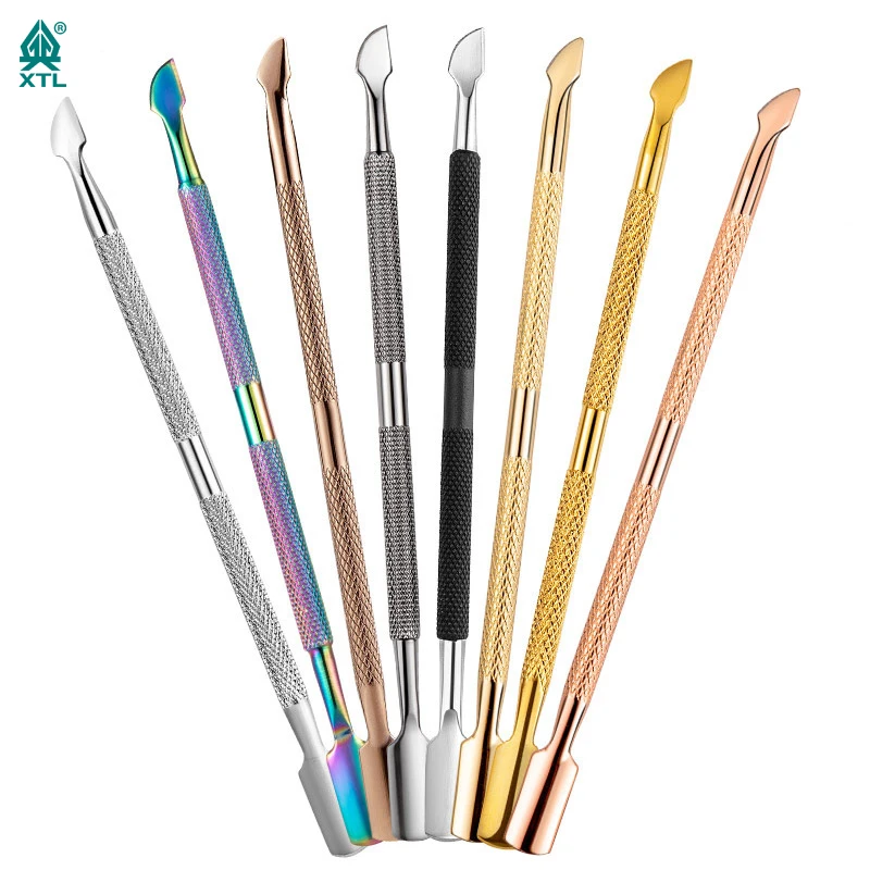 Double Sides Nail Cuticle Pusher Stainless Steel Nail Polish Remover Manicure Pedicure Cleaner Care Tool For Nail Art Salons