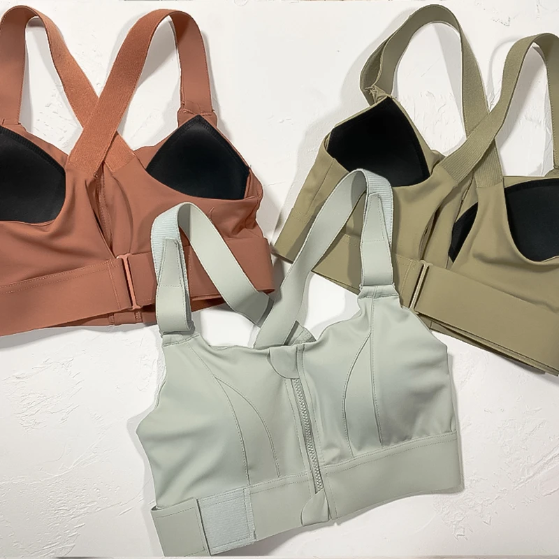 Adjustable Plus Size Sports Bra Women High-strength Shockproof Gym Running Workout Vest Top Female Yoga Crop Top Custom