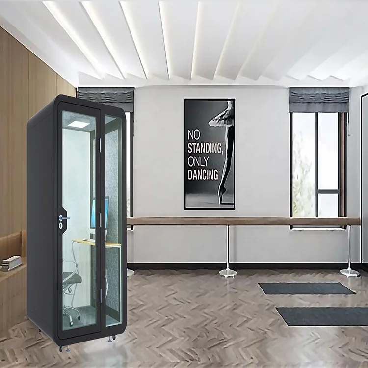
Hot Sale Indoor Europe Quiet Mobile Coworking Space Metal Small Soundproof Phone Booth for Home 