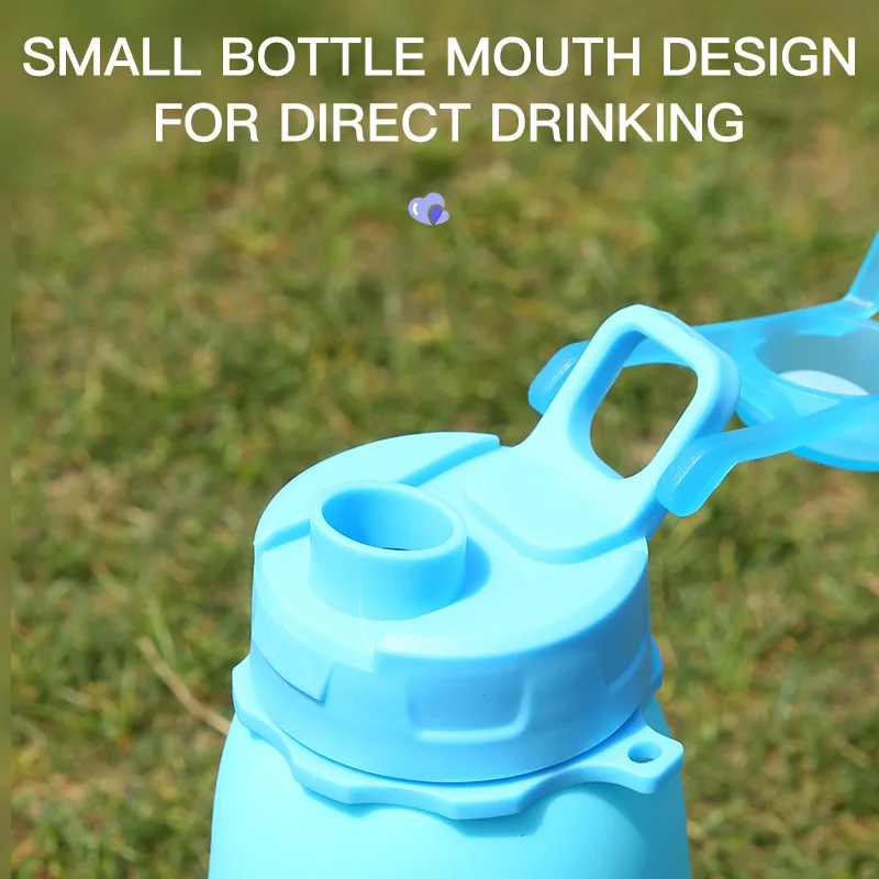 600ML Mix Custom Color Sports Collapsible Silicone Water Bottle For Outdoor Sports And Fitness