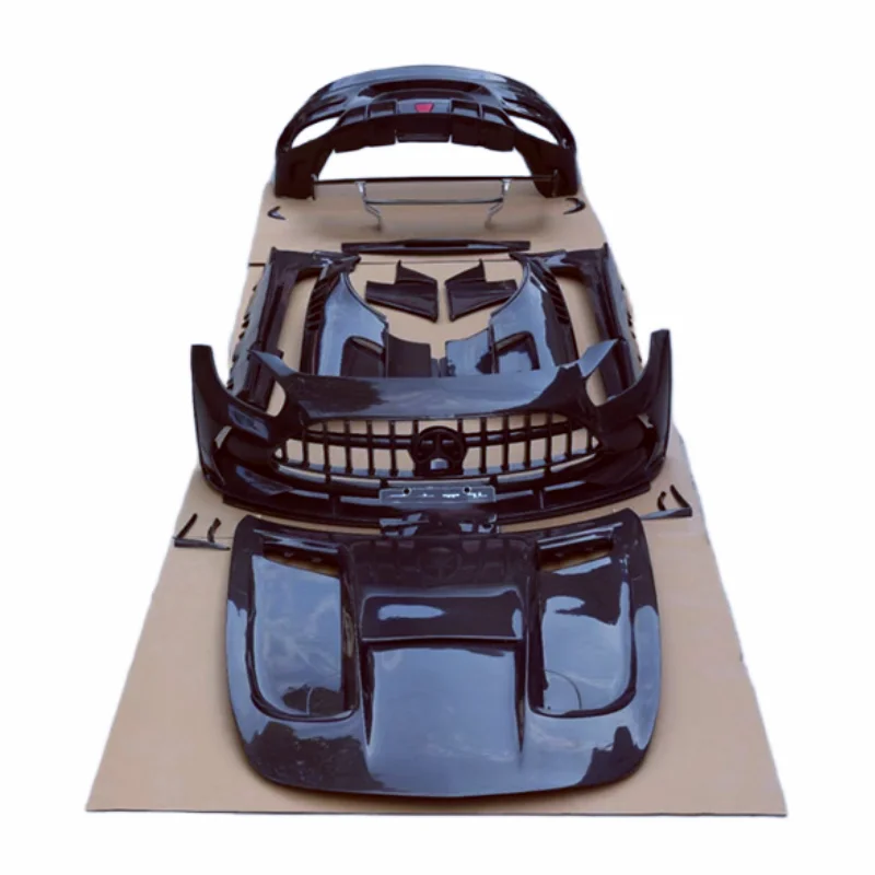 For Benz AMG GT GR Coupe BS style carbon fiber front bumper rear bumper side skirt hood body kit