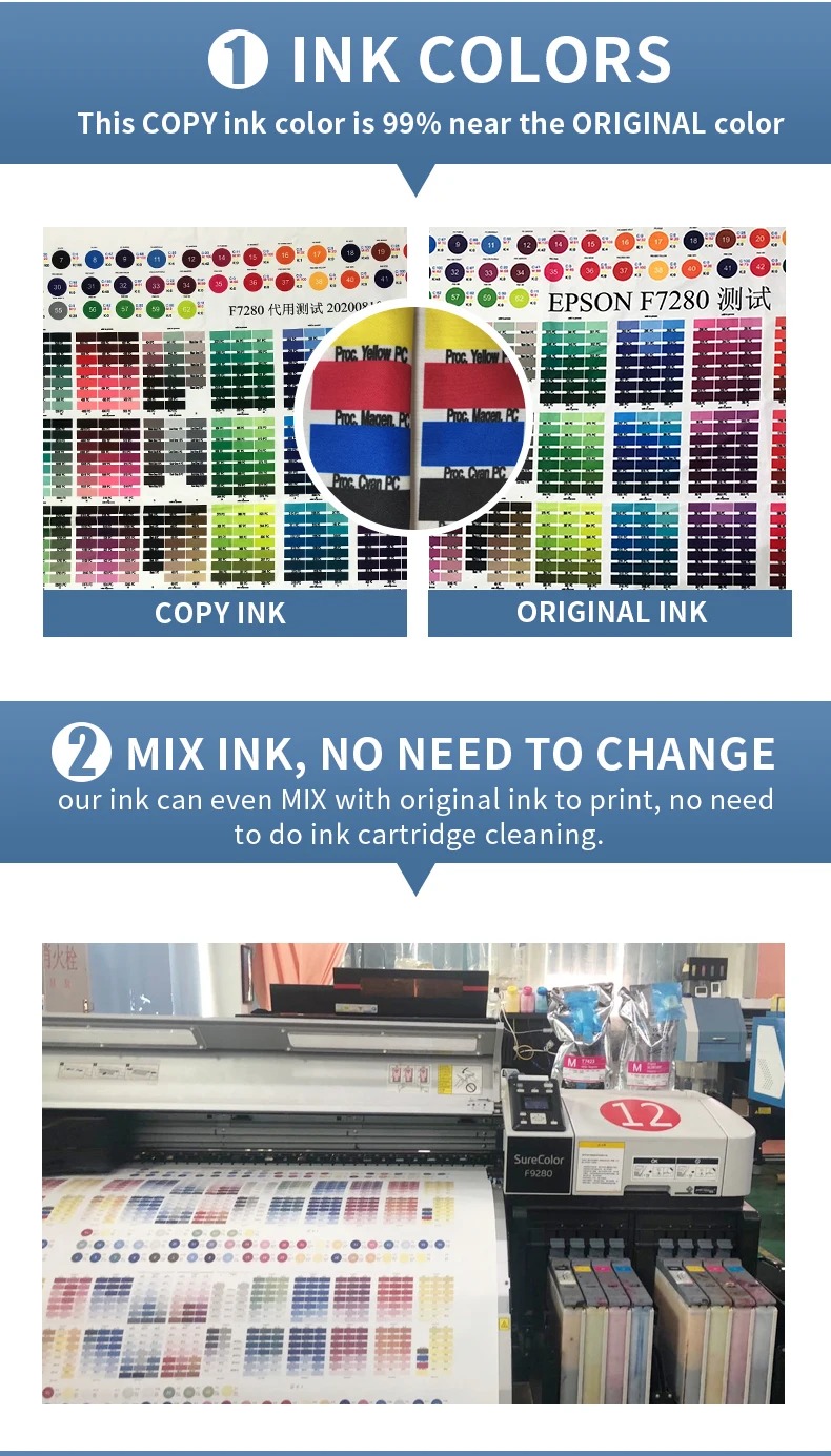 1000ml heat transfer ink for Epson  F6200 F7200 F9200 F6270 F7270 F9300 Printer Dye Sublimation Ink