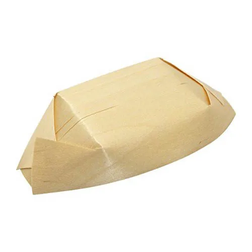 Biodegradable Disposable Wooden Plates Snacks Tray Set for Restaurants