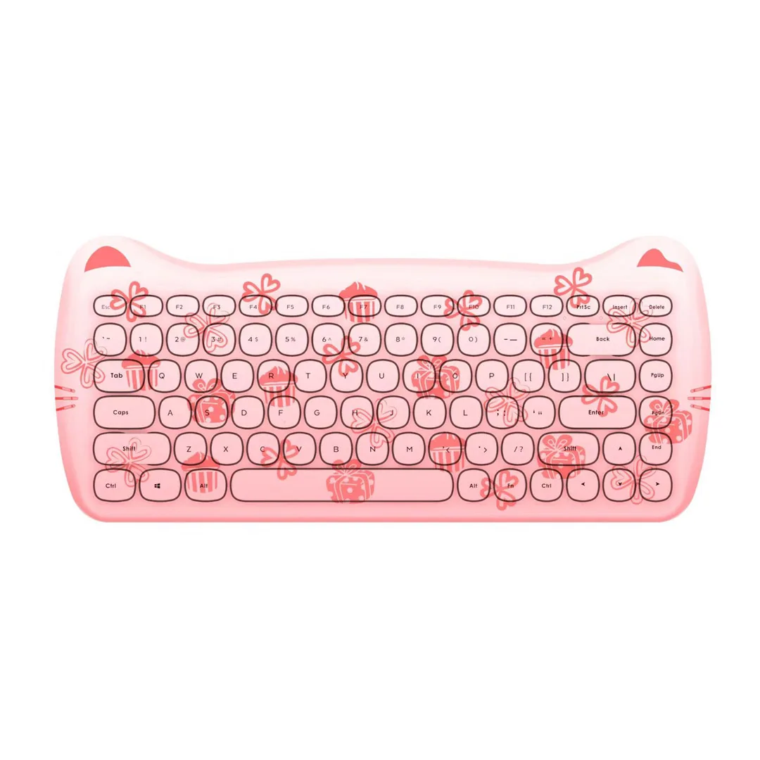 OEM factory directly sales SMK-668M3AG Colorful Wireless Keyboard  with Mixed Colorful keycaps and patent