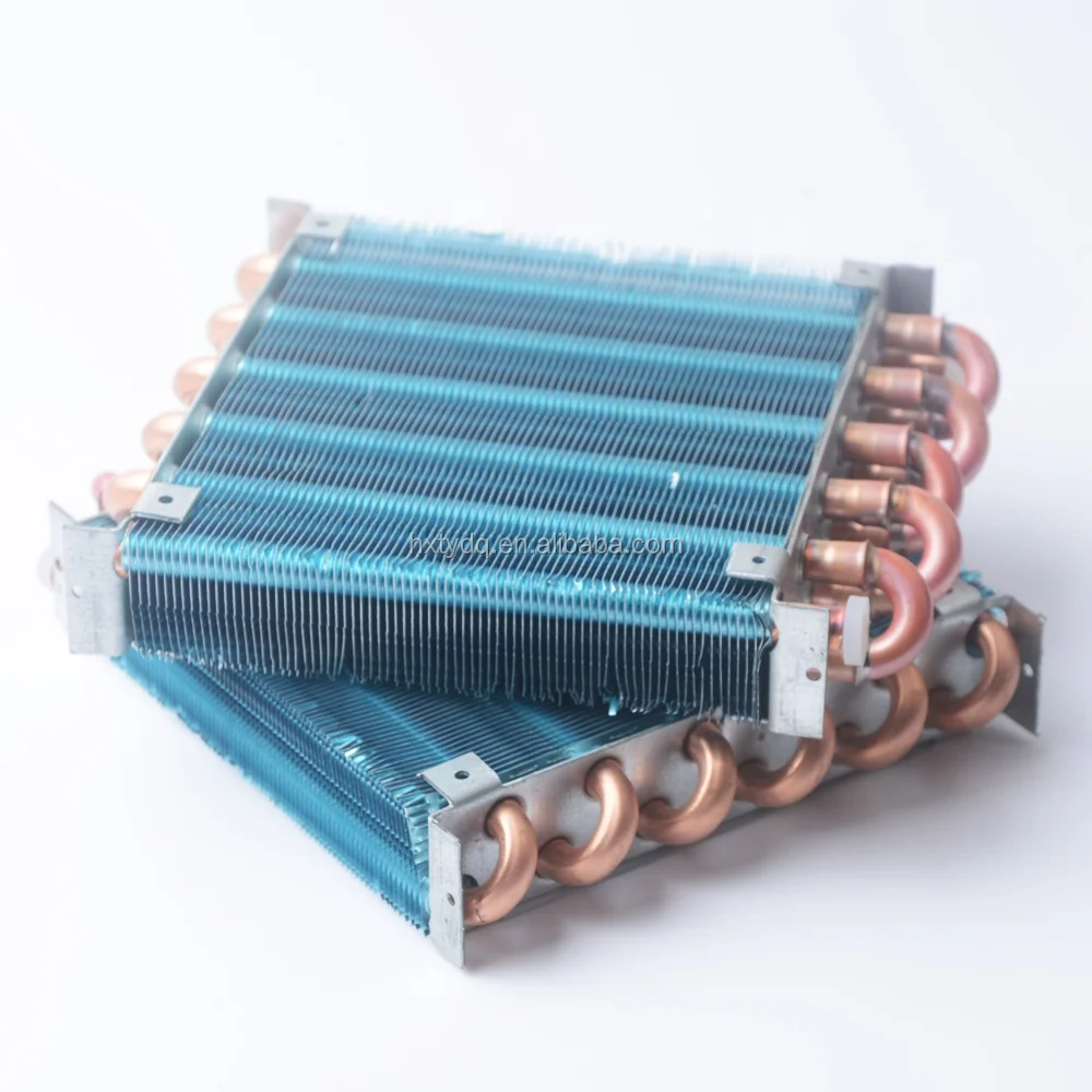 Finned copper tube refrigerator freezer condenser