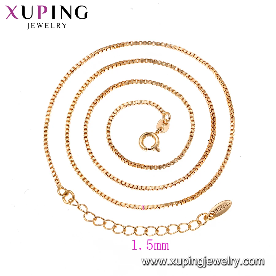 46988 Xuping позолоченное длинное 18k ожерелье с цепочкой нашим логотипом xuping