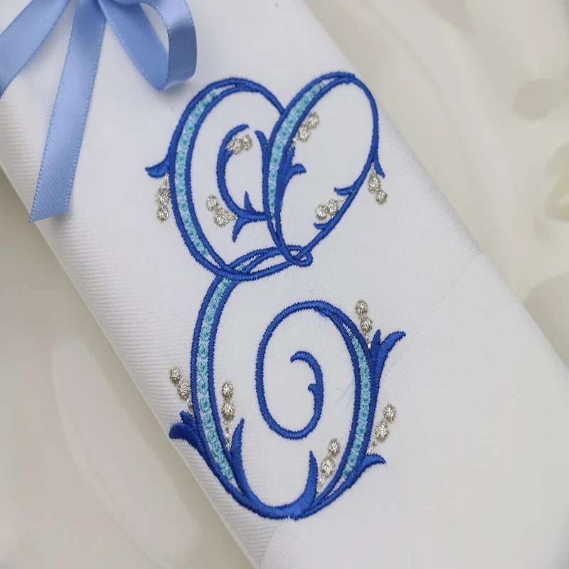 LY Embroidered Table Napkin For Christmas Wedding Party Absorbent Cotton Home Cloth Napkins Tea Towel Kitchen Dining Accessories