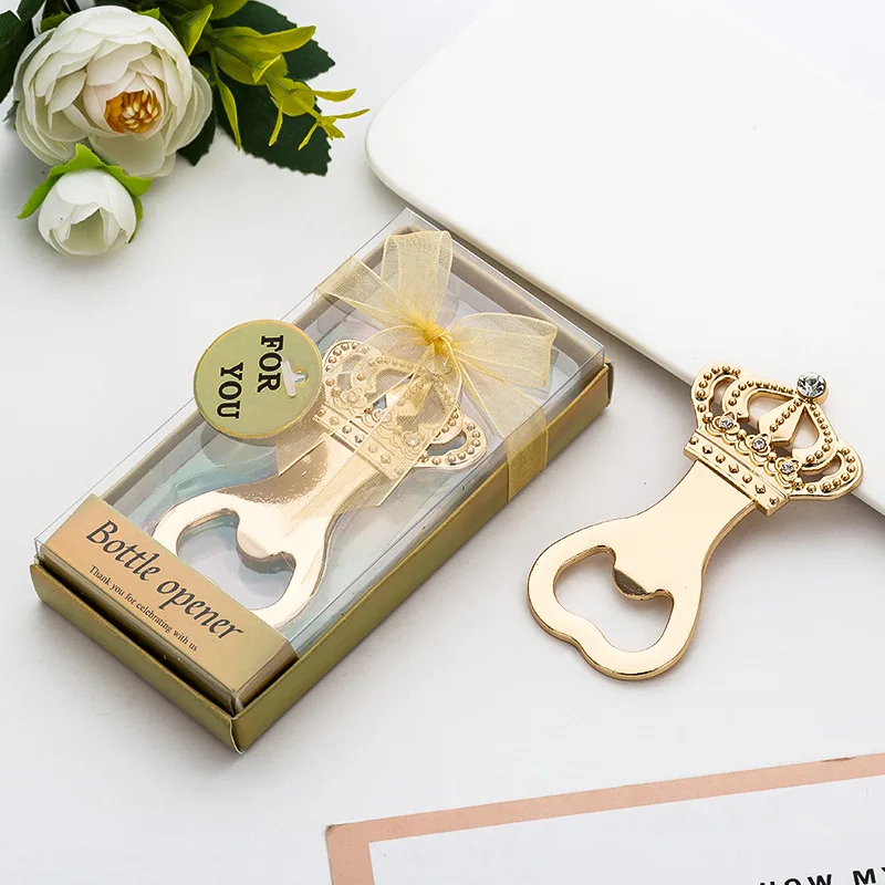 Creative Crown Metal Beer Bottle Opener Personalized Favors and Gifts for Party Supplies Wedding