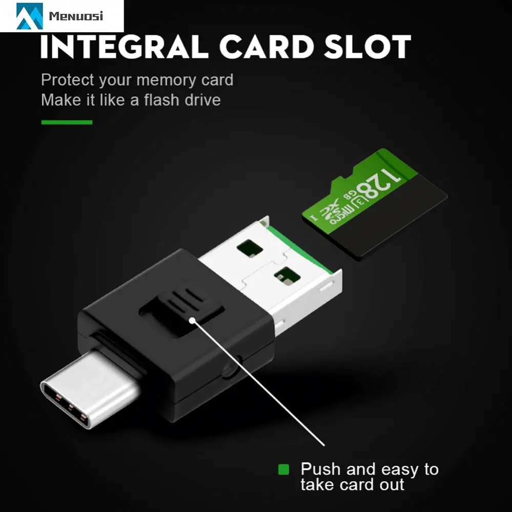 Rocketek type c otg usb 2.0 memory card reader adapter for phone  laptop accessories