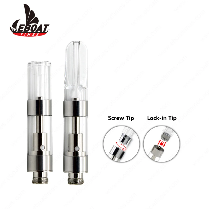 
2020 Wholesale Eboattimes 0.5ml/1ml C10 510 glass cbd oil vape pen Cartridge usa thick oil cartridge 