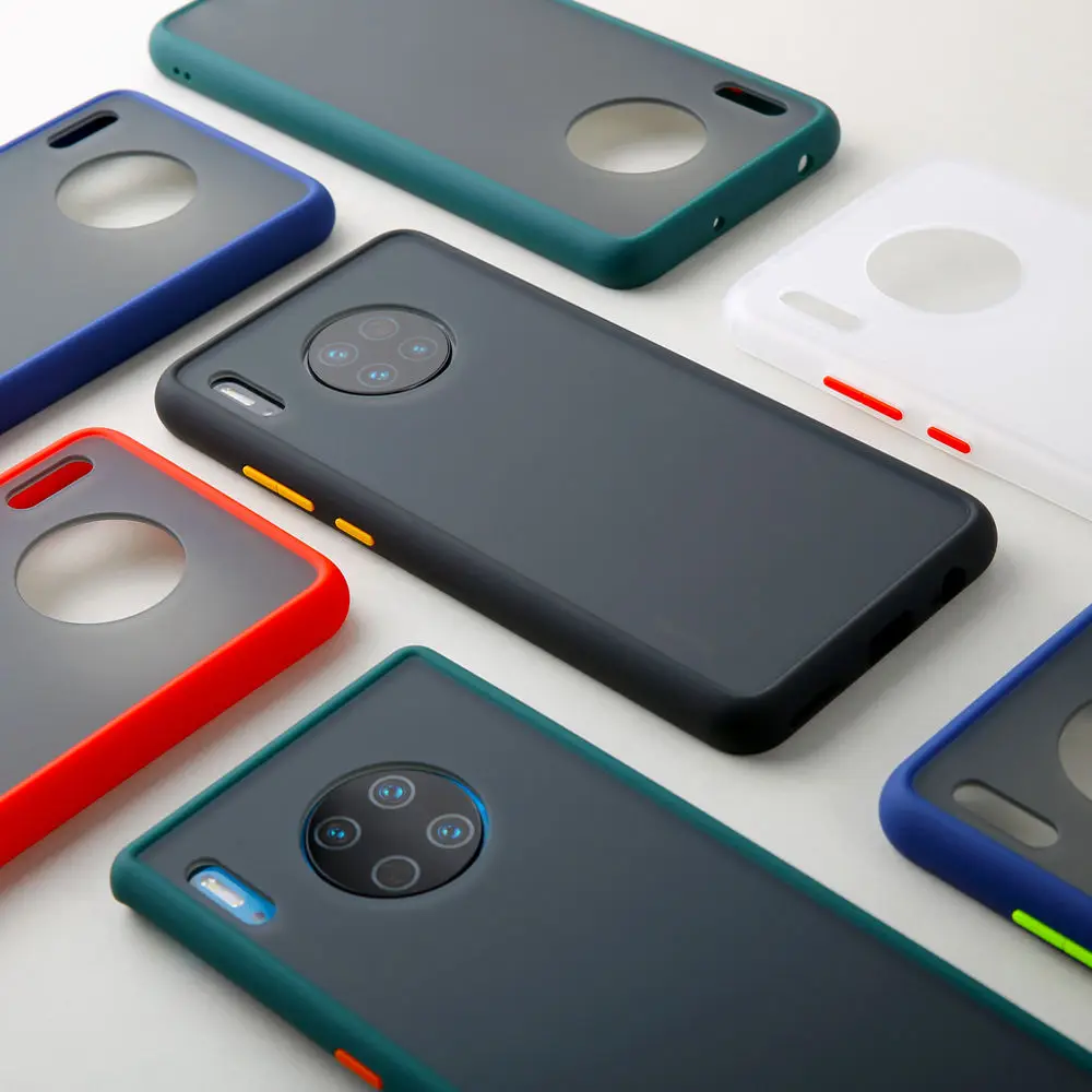 Transparent Frosted PC TPU Combo Back Cover Mobile Cell Phones Case For Huawei P40 Lite P40 P30 Mate 30 20 Pro P Smart