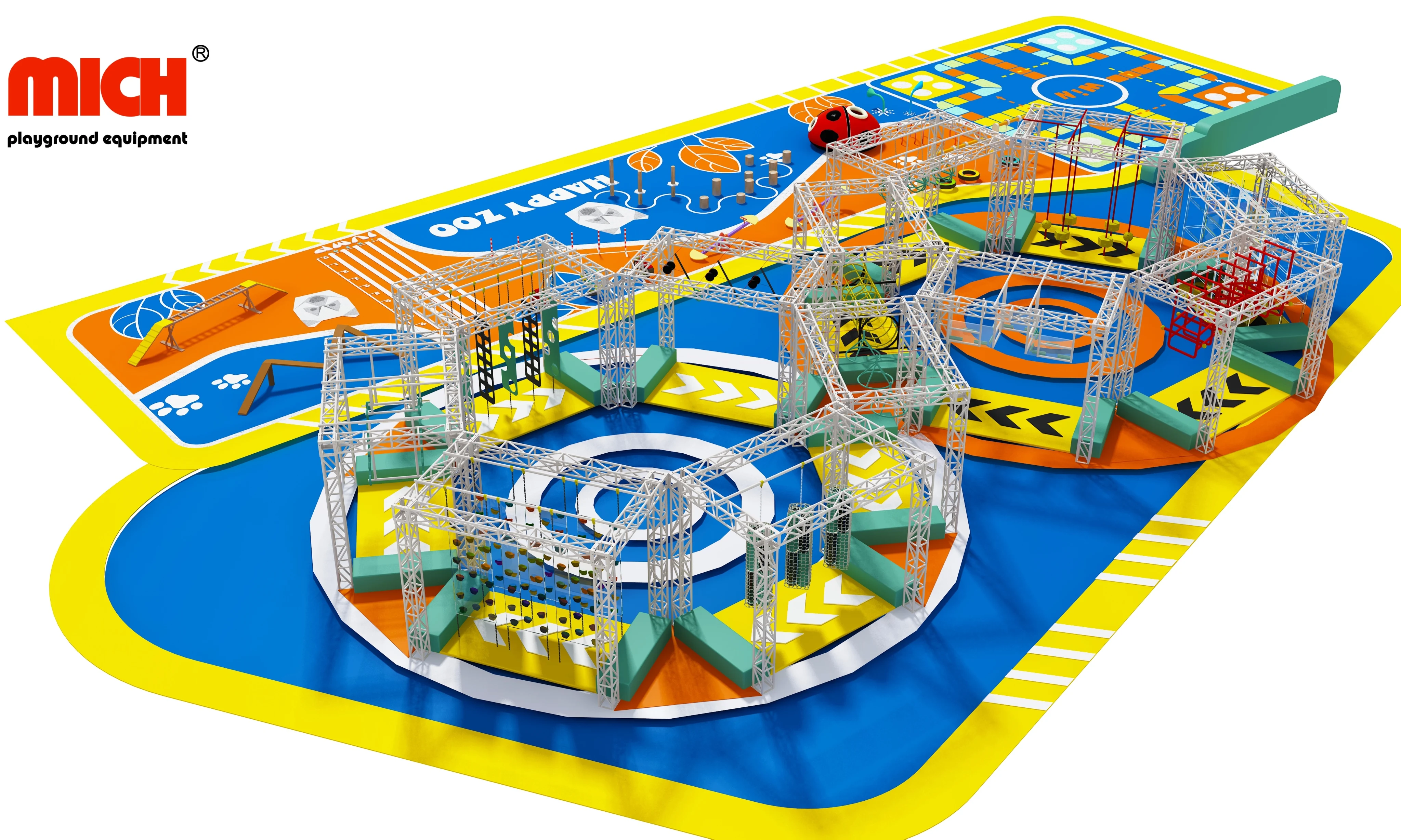 Mich Recommend Large Ninja Course Indoor Bodybuilding Playground