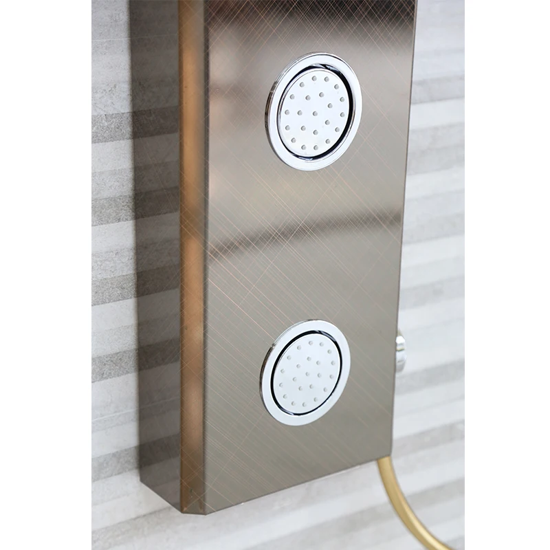 Ducha Hot Water Heater Modern Hotel Duchas Stainless Steel Massage Spa Rain Bathroom Wall Mount Shower Column Screen Panel Mixer
