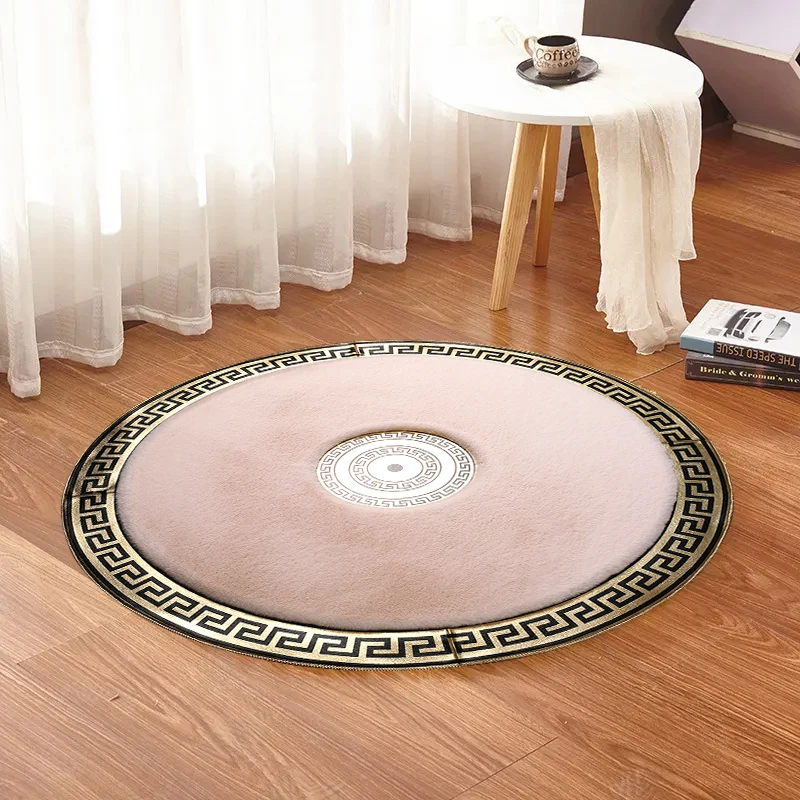 Round carpet and Rug for Home Rabbit fur carpet Decorative Floor Mat for Floor