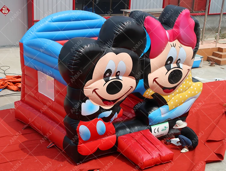 Commercial grade PVC bouncy castle kids party rental toys minnie mouse mickey mouse inflatable bounce house