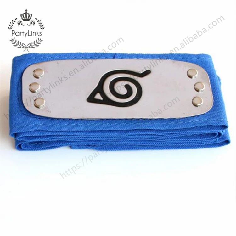 Anime Naruto Kakashi Sasuke Hidden Leaf Village Headband Konoha Cosplay Armband Headwear