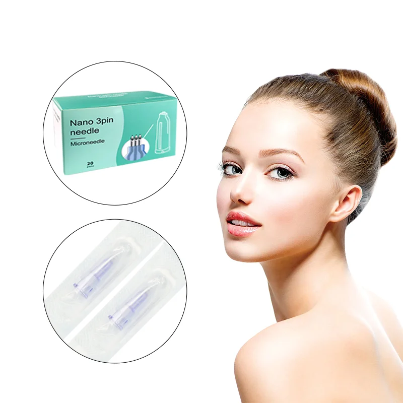 Disposable korean  multi needle mesotherapy injectors 3pin 34g 1.2mm 1.5mm