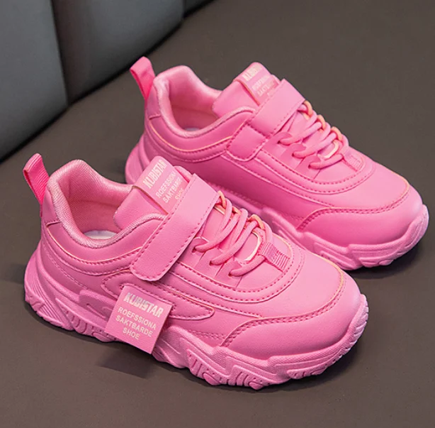 Ailin Kids Sports Shoes for Girls Boys Children Running Sneakers PU Soft School Casual Shoes Classic Fashion Anti-skid shoes