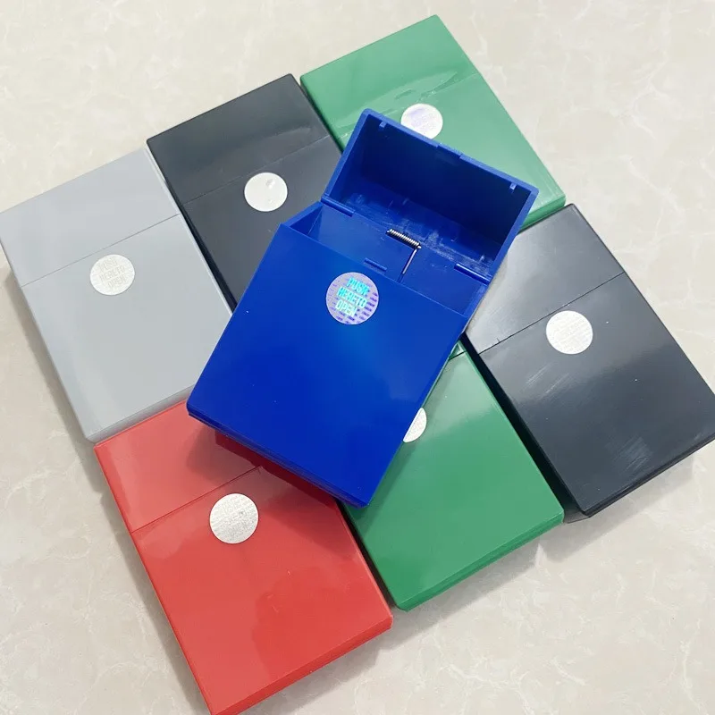 Anti-Pressure Automatic Pop-Up Lid Plastic Cigarette Case Soft Box Hard Box Portable Cigarette Case
