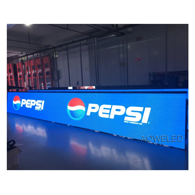 Наружные светодиодные экранные панели AOWELED P5 периметр футбольного стадиона 960*960 мм рекламные щиты