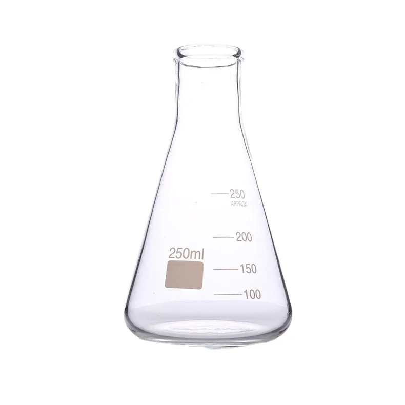 5 мл-5000 мл узким горлышком толстостенная конический боросиликатная стеклянная фляга с белым градации малая лабораторная мельница пользы