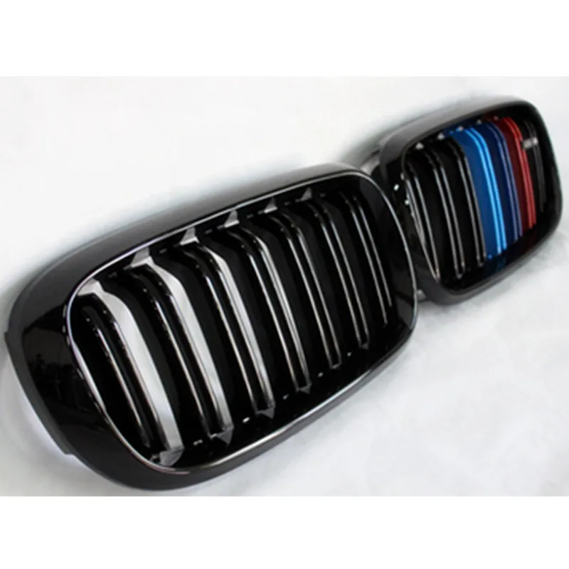 Сменная деталь для BMW X5 X6 F15 F16Glossy M color dual slat front hood ABS решетка для гриля 2014 +